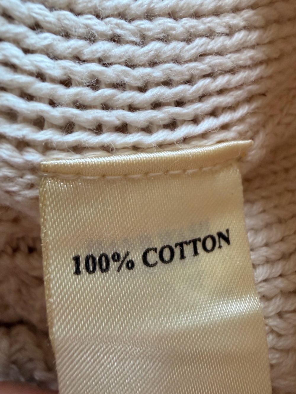 DYLAN Women’s Cable Knit V-Neck Ivory Tank Top size Medium - Picture 7 of 7